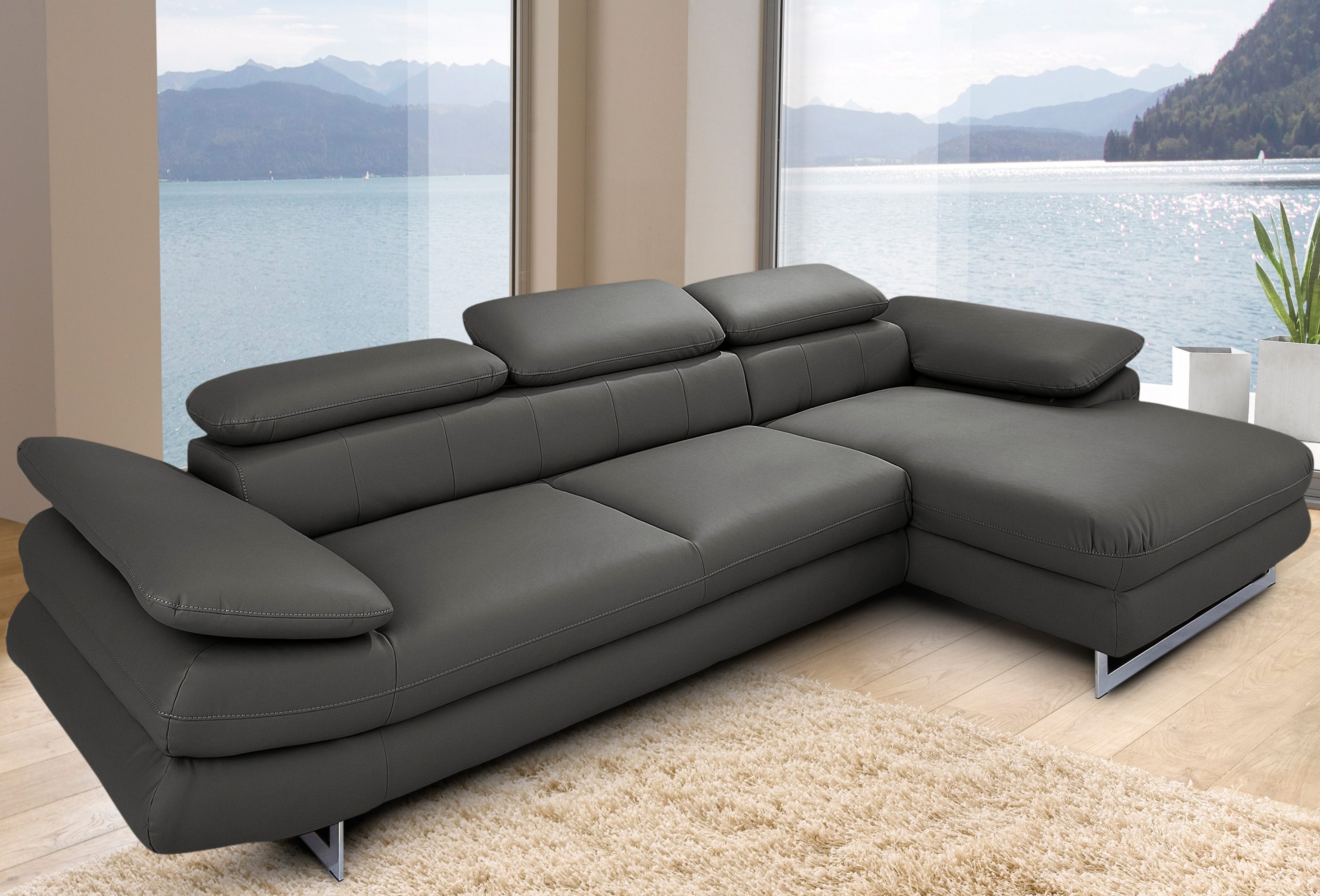 INOSIGN Ecksofa "Solution L-Form", mit Arm- & Kopfteilverstellung, wahlweis günstig online kaufen