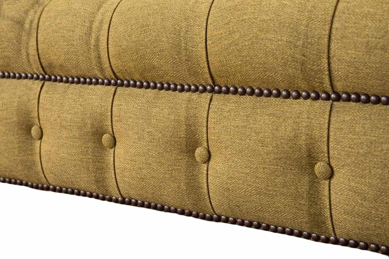 JVmoebel Sessel Chesterfield Sessel Design Textil Made Europe Neu, Möbel Polster Braun In Sofa Couch