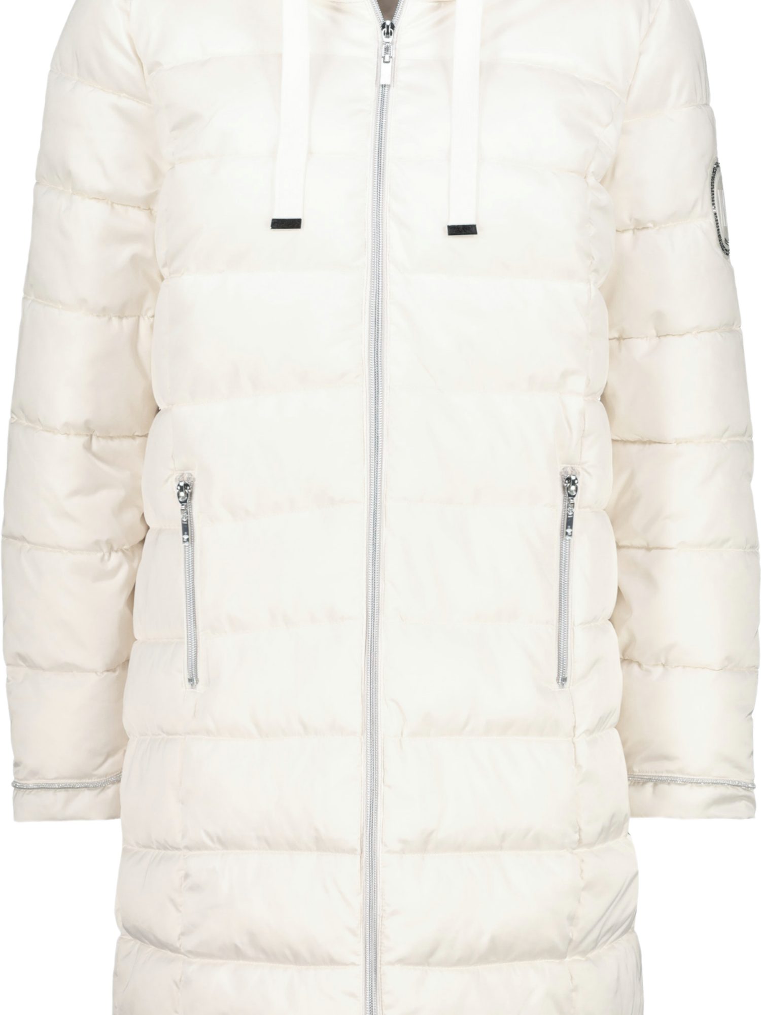 Monari Wollmantel weiß,Outdoor,Polyester,Unifarben,Lang,Regular Fit
