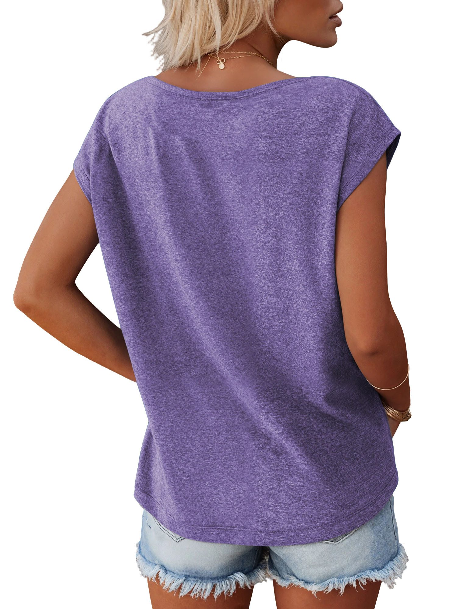 PYLIKE V-Shirt Shirts Damen Casual Löwenzahn Ausgefallene bequemes Tanktop günstig online kaufen