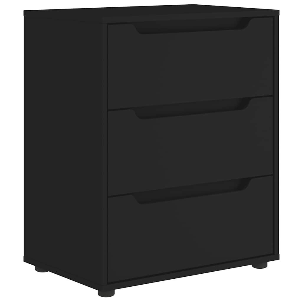 vidaXL Kommode Sideboard VISNES Schwarz 60x40x73 cm Holzwerkstoff (1 St)