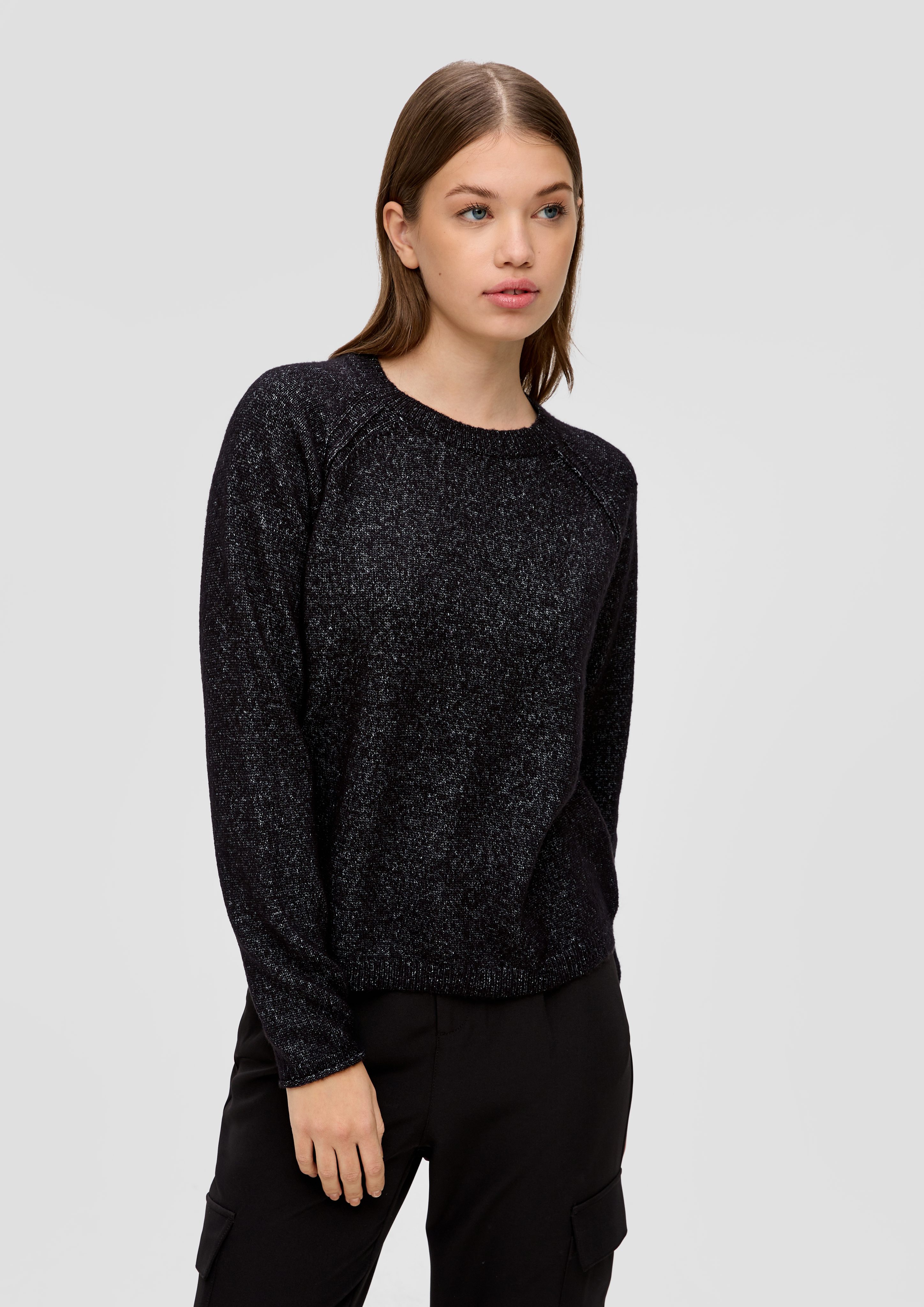Strickpullover Strickpullover mit Rollsaum