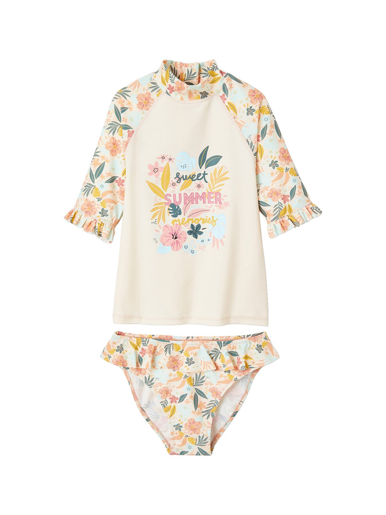 Badeanzug Mädchen-Set: Badeshirt & Bikinihose