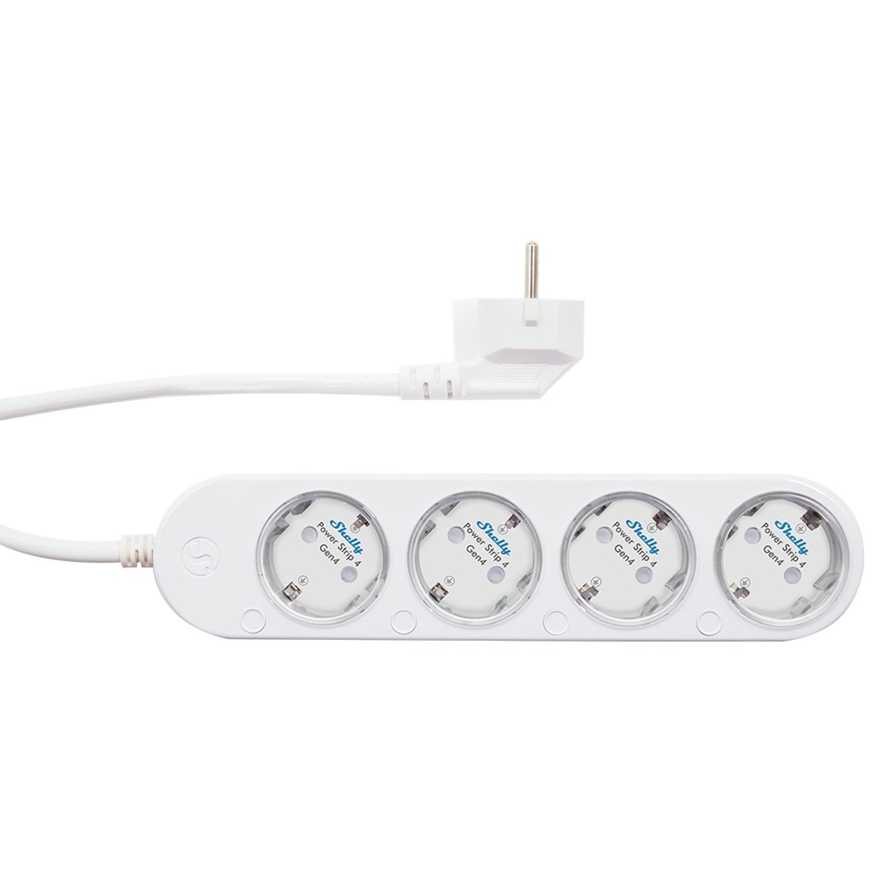 Shelly SHELLY Power Strip 4 Gen4, 4-fach Розеткиleiste, weiß, WiFi Smarte Vierfach-Steckdosenleiste