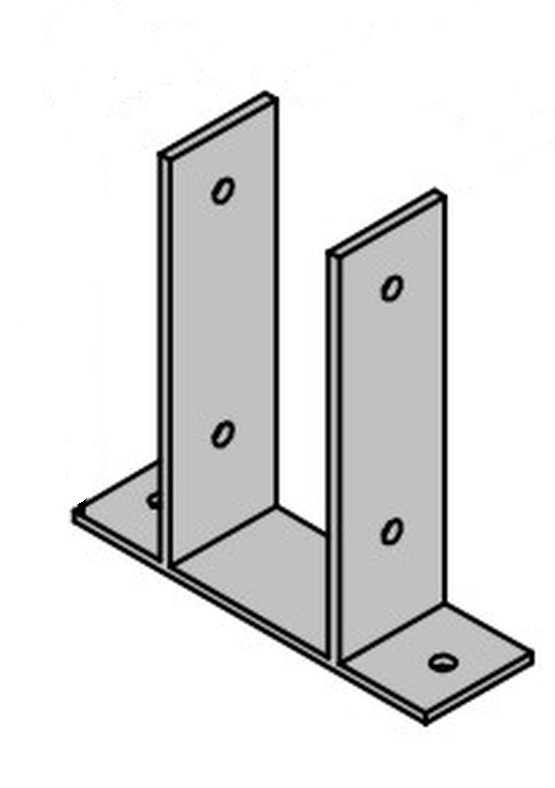 GartenLand Zaunpfosten Pfostenträger zum Aufschrauben Lasche, (Set, ohne Befestigung)