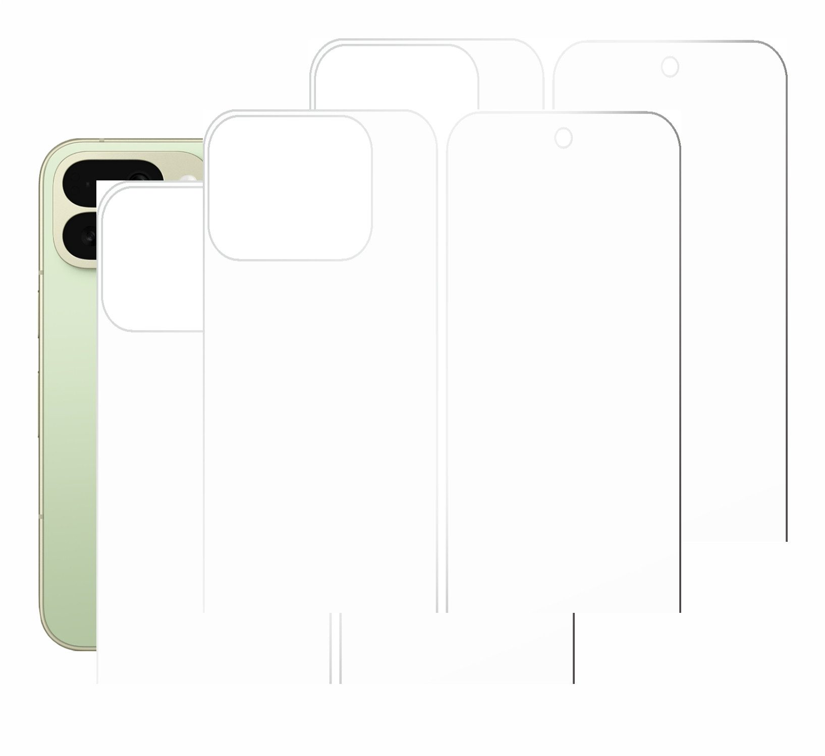 BROTECT Displayschutzglas Folie für Google Pixel 10 Pro Fold (Display+Rückseite), 3 Stück, Schutzfolie Glas Panzer Display Schutz klar