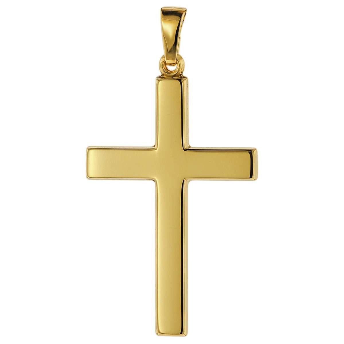 trendor Kreuzanhänger 75367, Kreuz-Anhänger 28 mm Gold 585 / 14 Karat