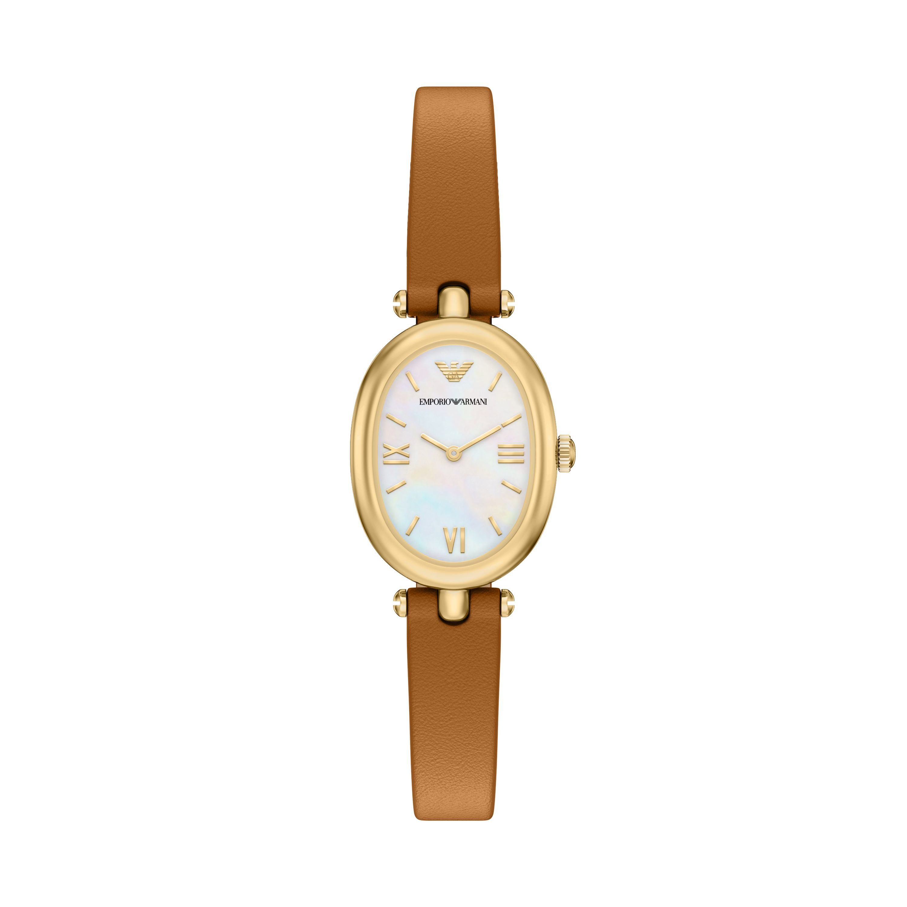 Emporio Armani Quarzuhr SINFONIA AR11780, Armbanduhr, Damenuhr, Lederarmband, analog