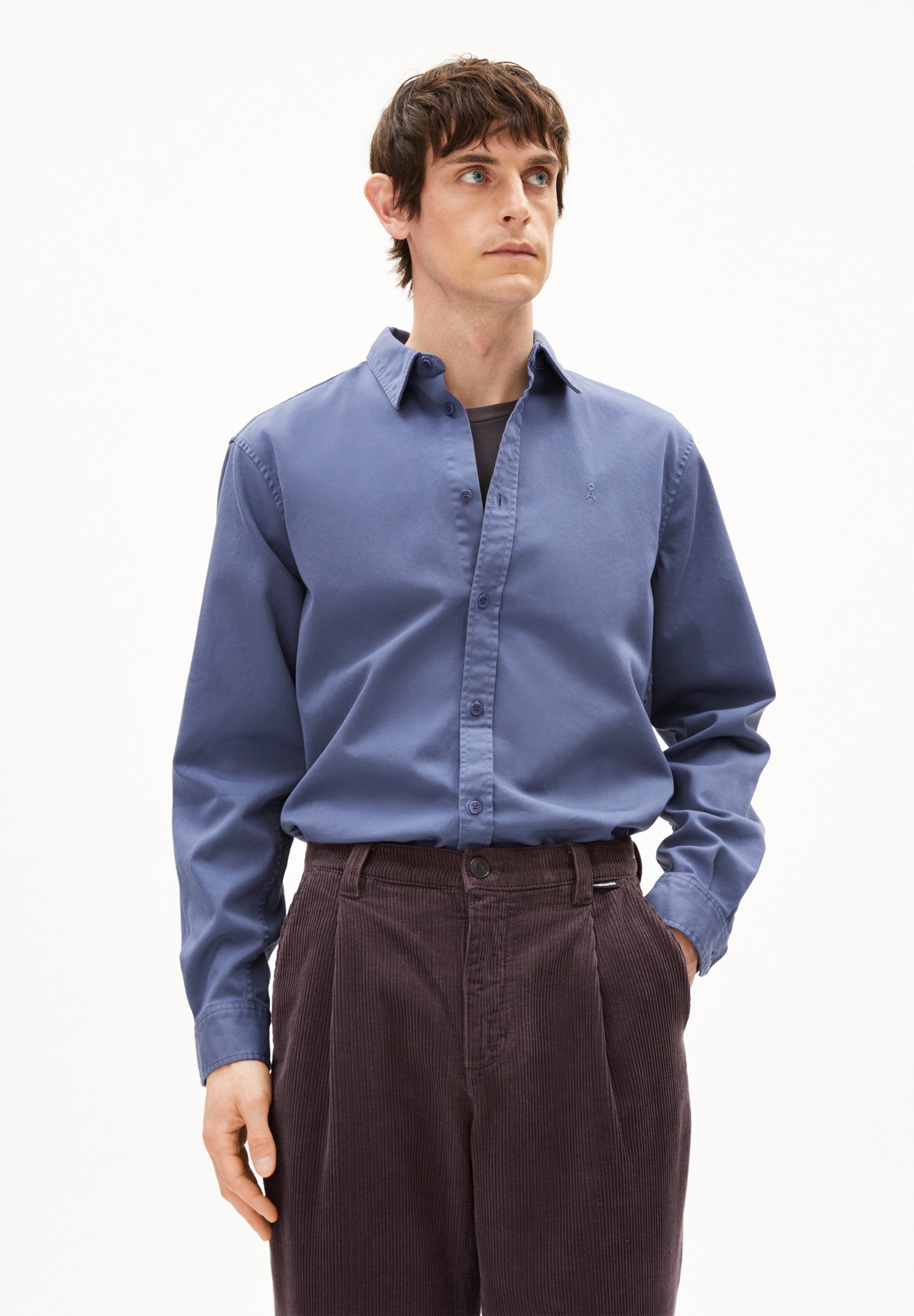 Armedangels Langarmhemd GIAALO GMT DYE Longsleeve aus Bio-Baumwoll Mix (1-tlg., Relaxed Fit) Relaxed Fit