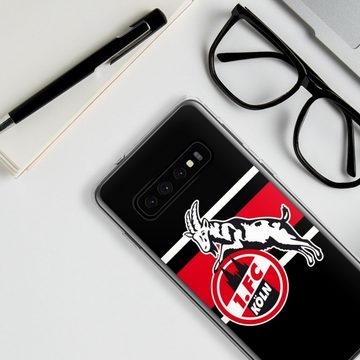 DeinDesign Handyhülle 1. FC Köln Offizielles Lizenzprodukt Colour Stripes 1.FC, Samsung Galaxy S10 Silikon Hülle Bumper Case Handy Schutzhülle