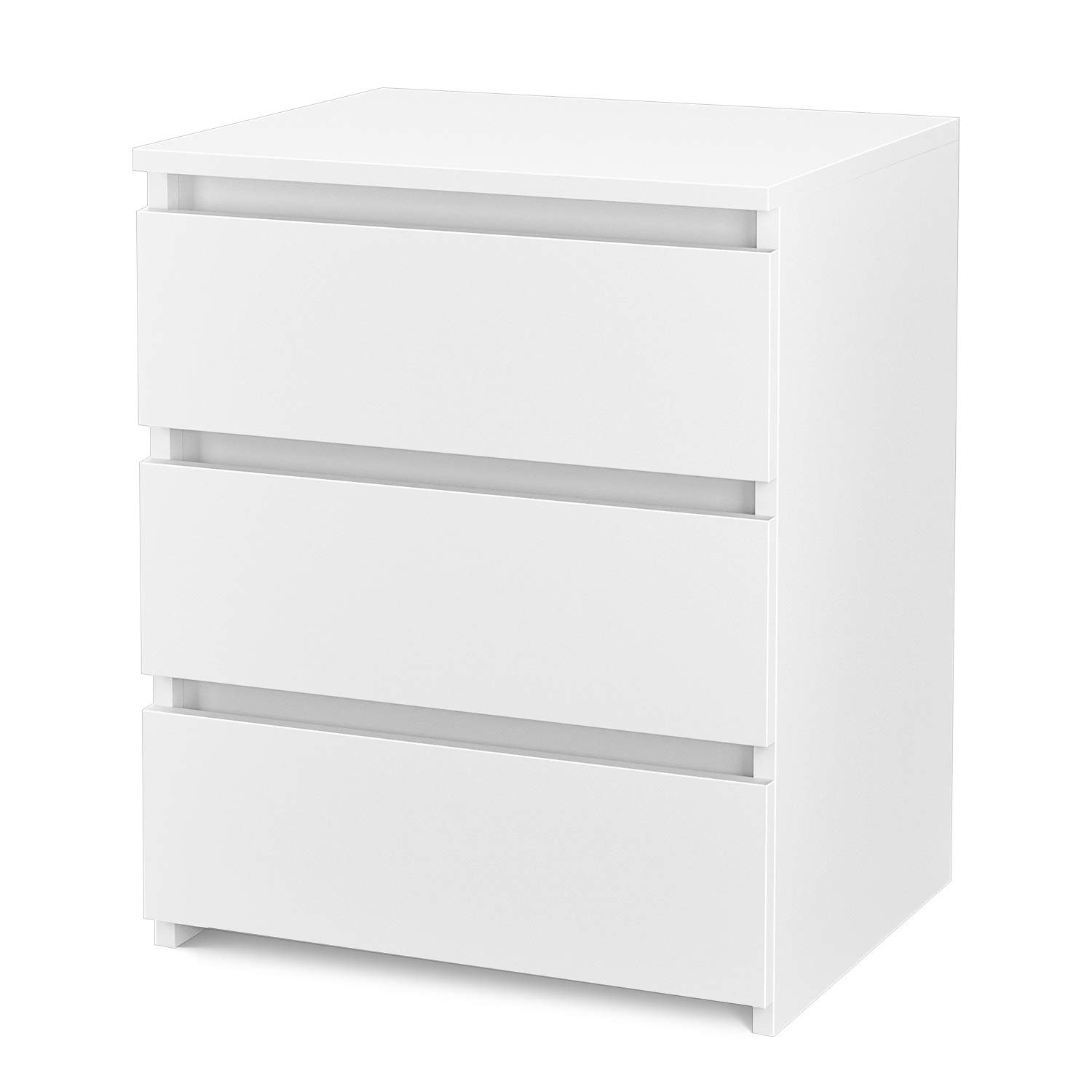Homfa Nachttisch mit 3 Schubladen (1-St), Nachttschrank Nachtkommode Weiß 4 günstig online kaufen