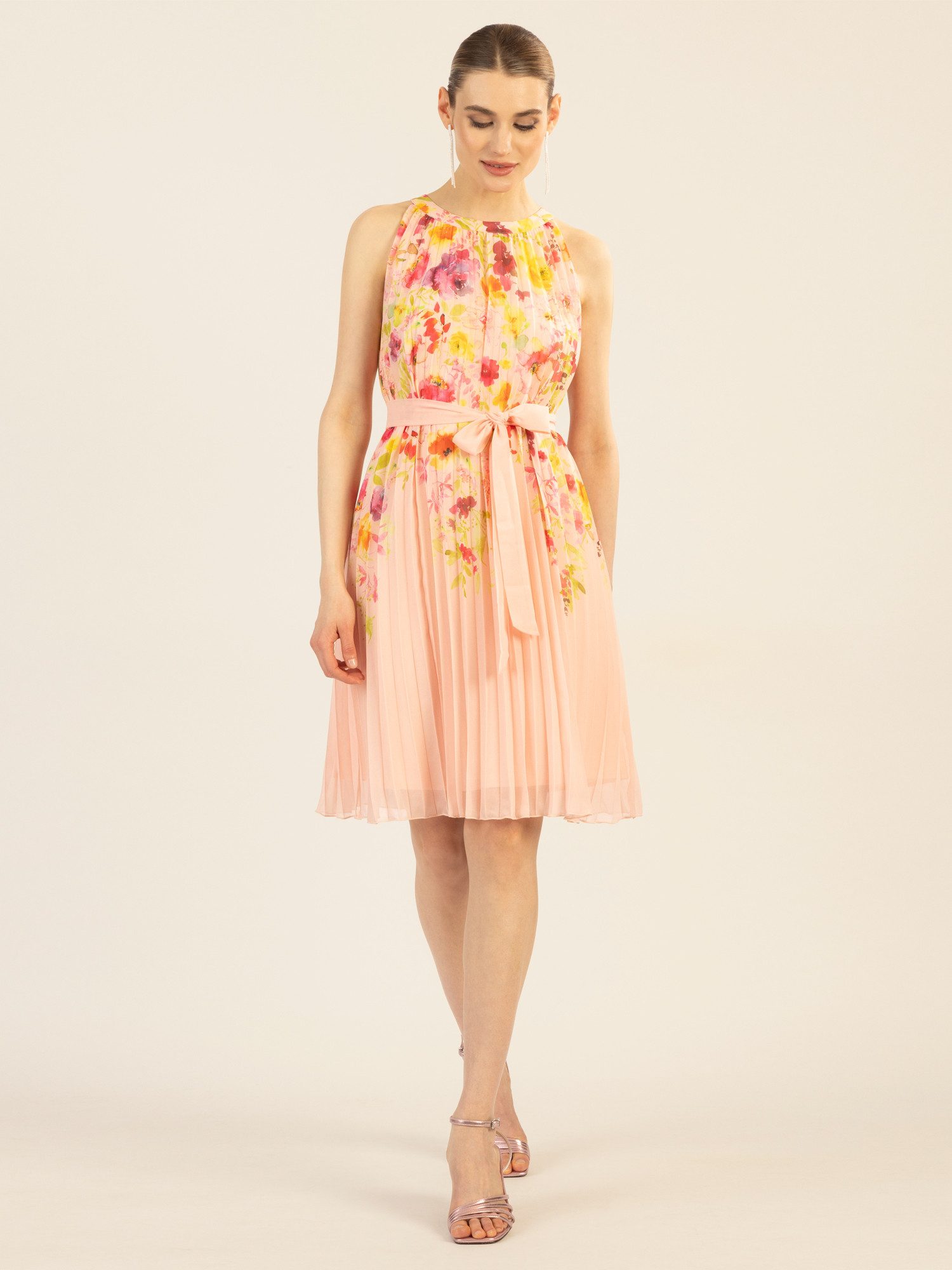 Apart Sommerkleid aus leicht körnigem, bedrucktem günstig online kaufen