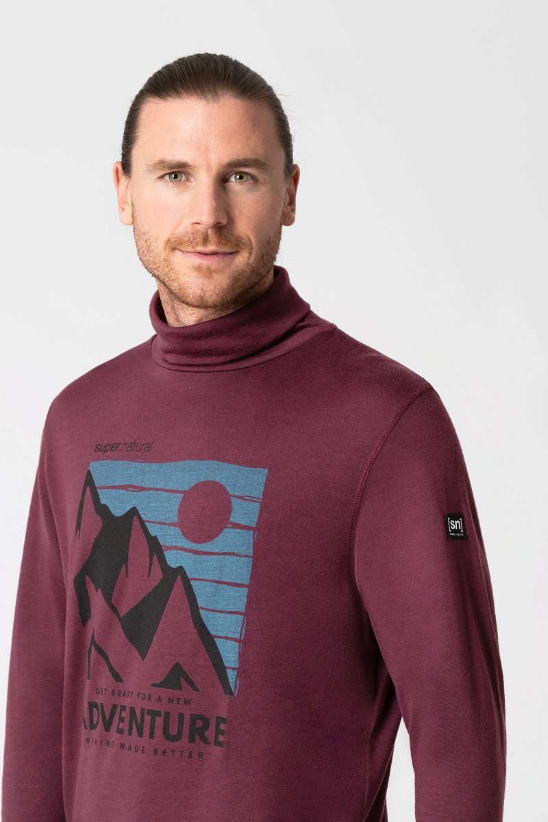 SUPER.NATURAL Rollkragenpullover Merino Pullover M ADVENTURE TURTLE angeneh günstig online kaufen