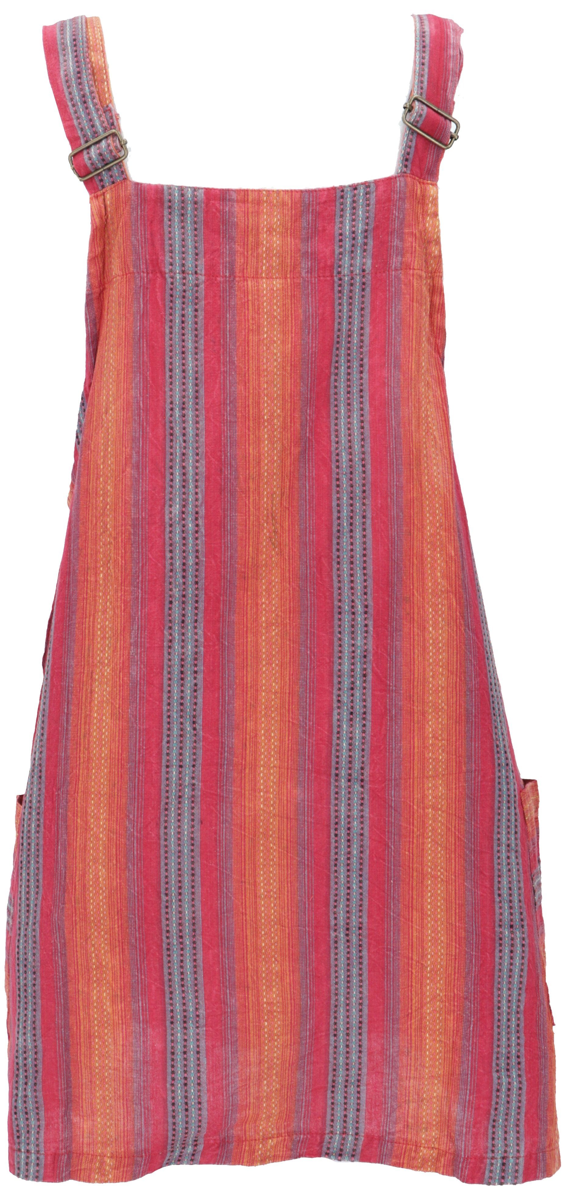 Guru-Shop Minirock Gestreifter Boho Latzrock, Trägerkleid,.. günstig online kaufen