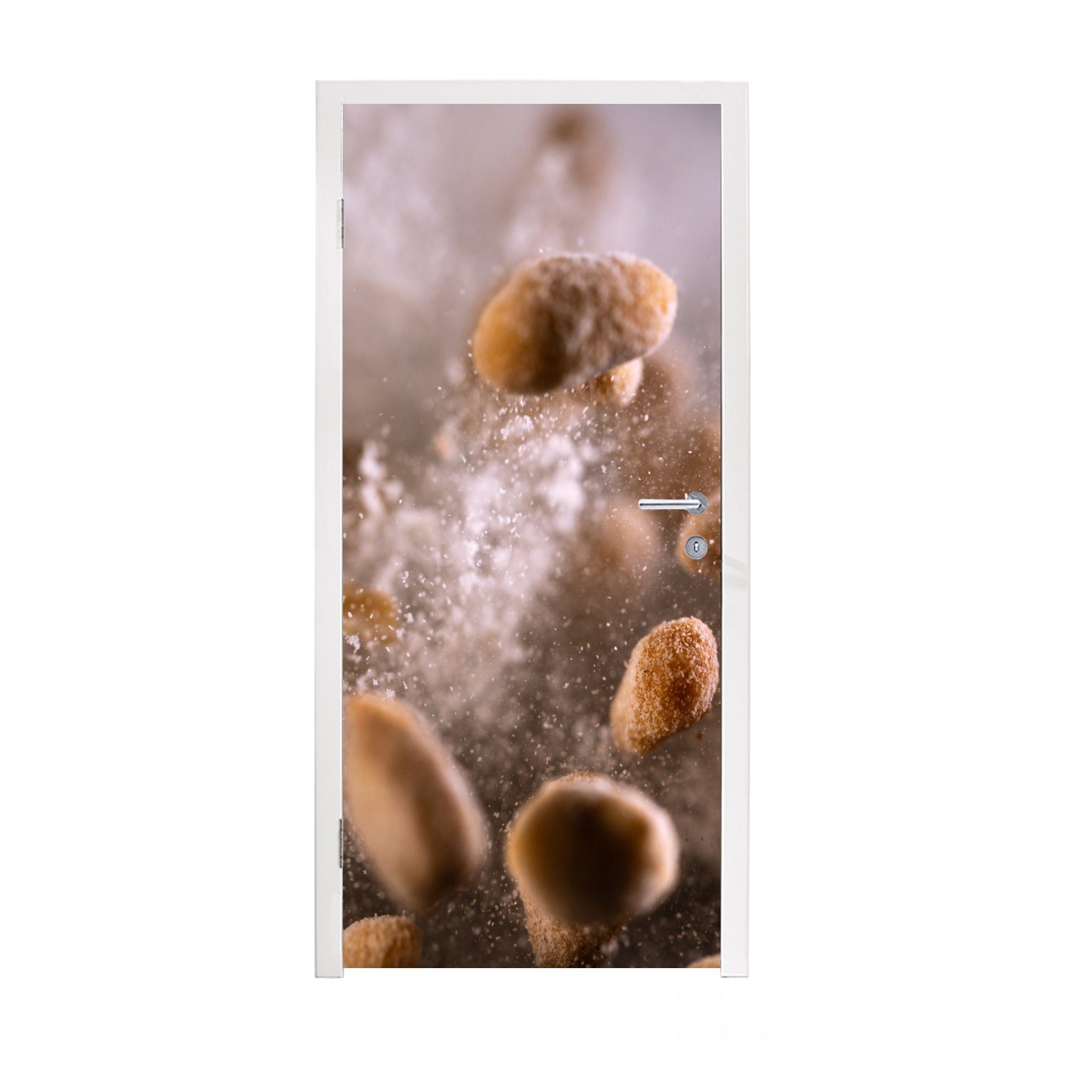 (1 Fototapete Tür, Matt, St), MuchoWow Salz für Sonnenblumenkerne, Türtapete bedruckt, 75x205 Türaufkleber, Getrocknete cm mit bestreut,