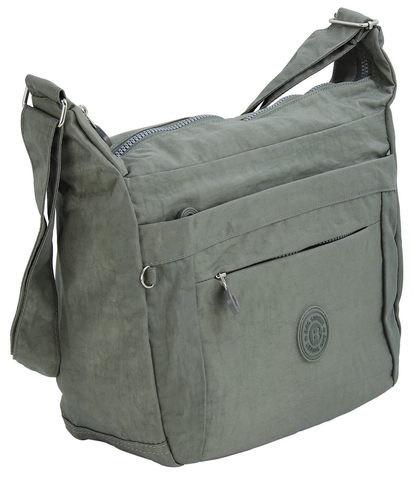 BAG STREET INTERNATIONAL Umhängetasche Große sehr leichte Damen Schultertasche Nylon Crossbody Freizeittasche