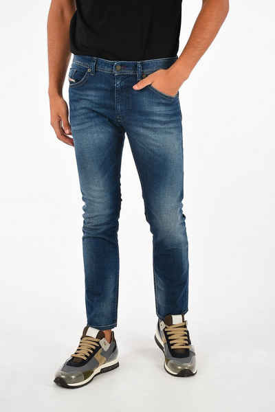 Diesel Slim-fit-Jeans »Herren Thommer 084GR« Blau, Röhrenjeans, Stretch, 5-Pocket-Style, Used-Look, Länge: L32