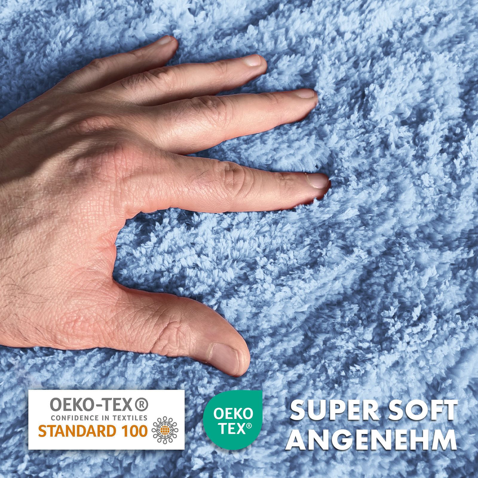 Floordirekt Badematte Sky Extra weich & saugstark, Fußbodenheizung geeignet, Hochflor, Höhe 30 mm, Rutschhemmende Rückseite, Waschmaschinen & Trockner geeignet, Polyester, Rechteckig, ohne Ausfransen dank gekettelten Rändern, Trittschalldämmend