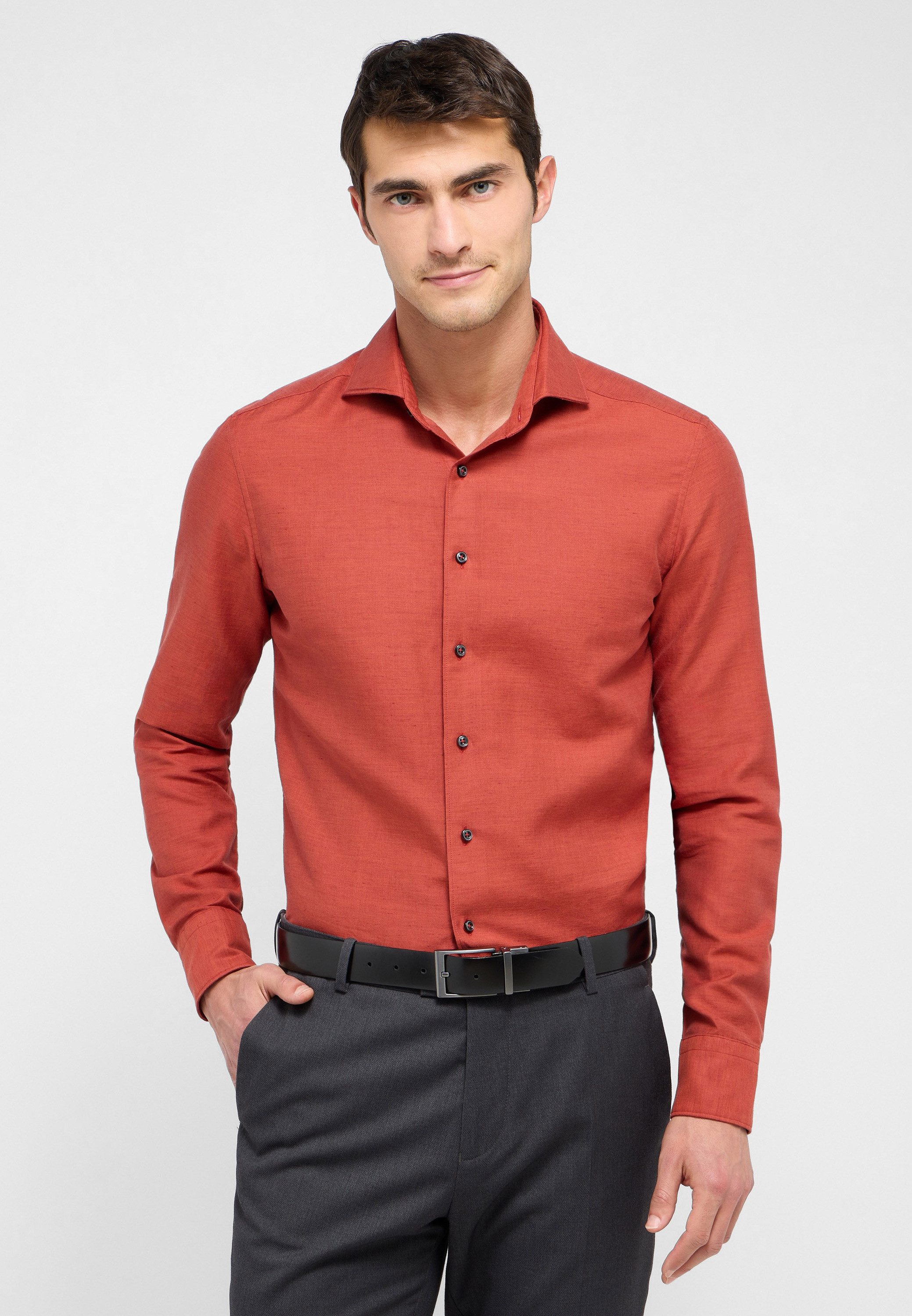 Eterna Langarmhemd SLIM FIT EASY IRON (bügelleicht)