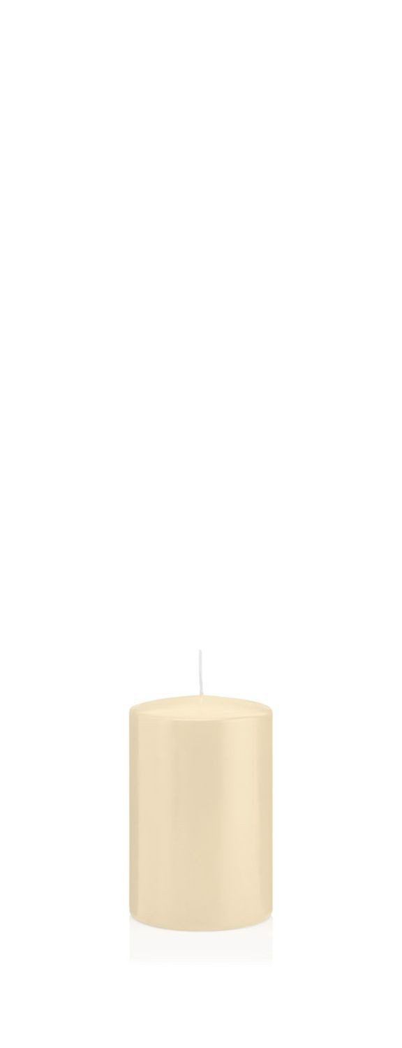 INNA-Glas Stumpenkerze Blockkerze MAEVA, creme, 6cm, Ø4cm, 9h - Made in Germany