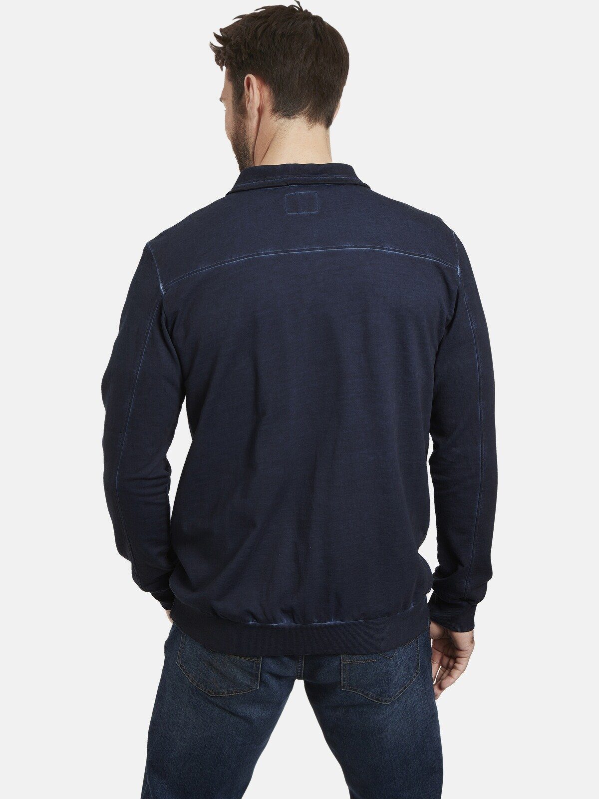 Jan Vanderstorm Sweatjacke SIVID, oil-dyed Optik günstig online kaufen