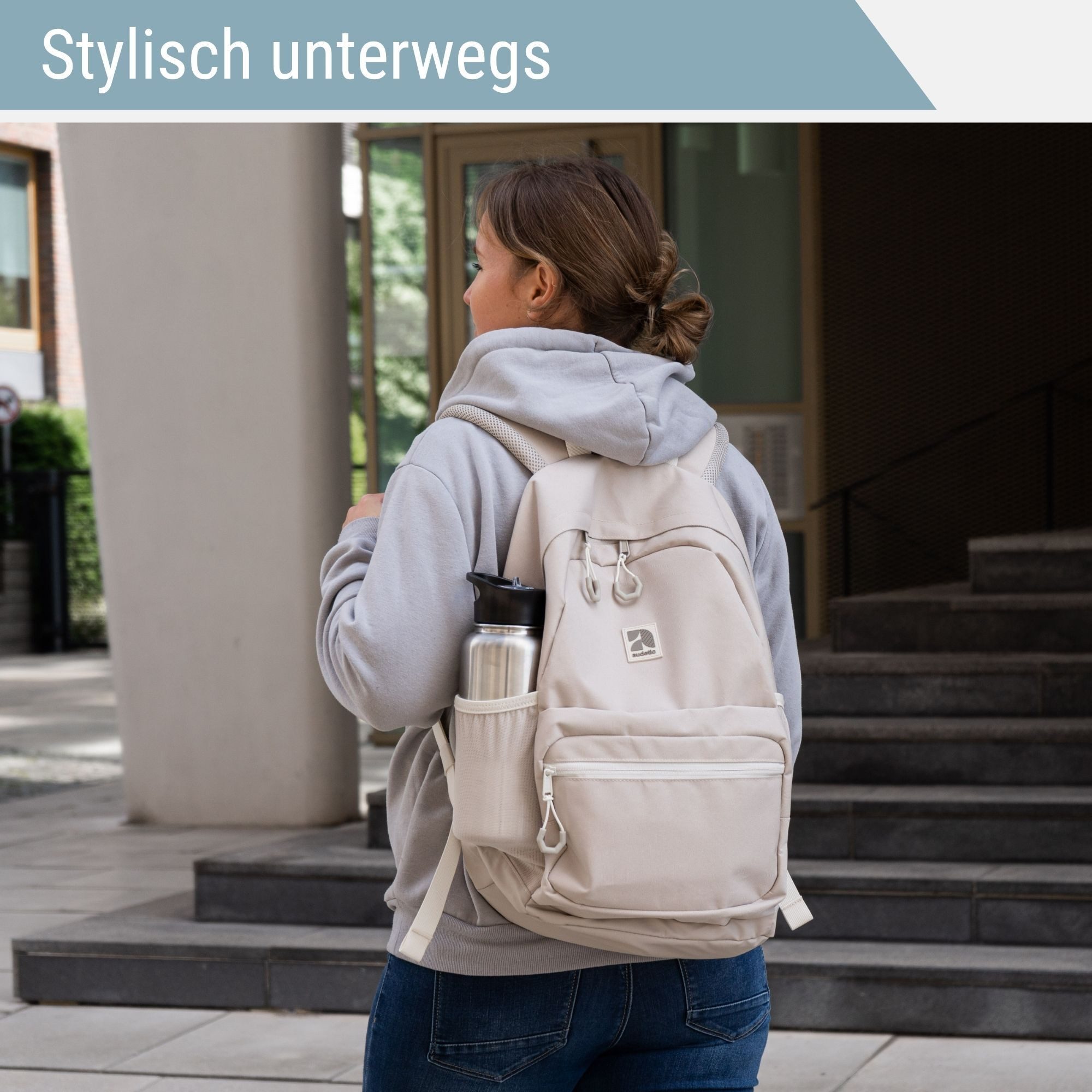 audetic Schulrucksack FLEX Rucksack Schule Schulrucksack Mädchen Jungen, Viele Fächer, Laptopfach, Wasserabweisend