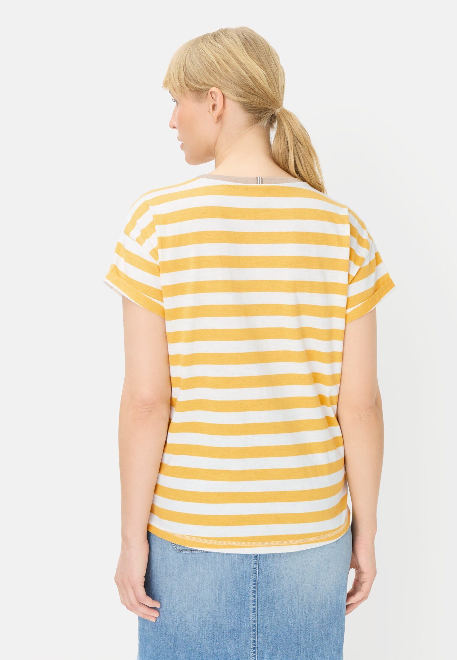 camel active T-Shirt aus reiner Baumwolle Kurzarm