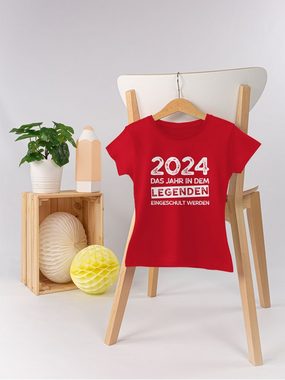 Shirtracer T-Shirt 2024 Das Jahr in dem Legenden eingeschult werden Einschulung Mädchen