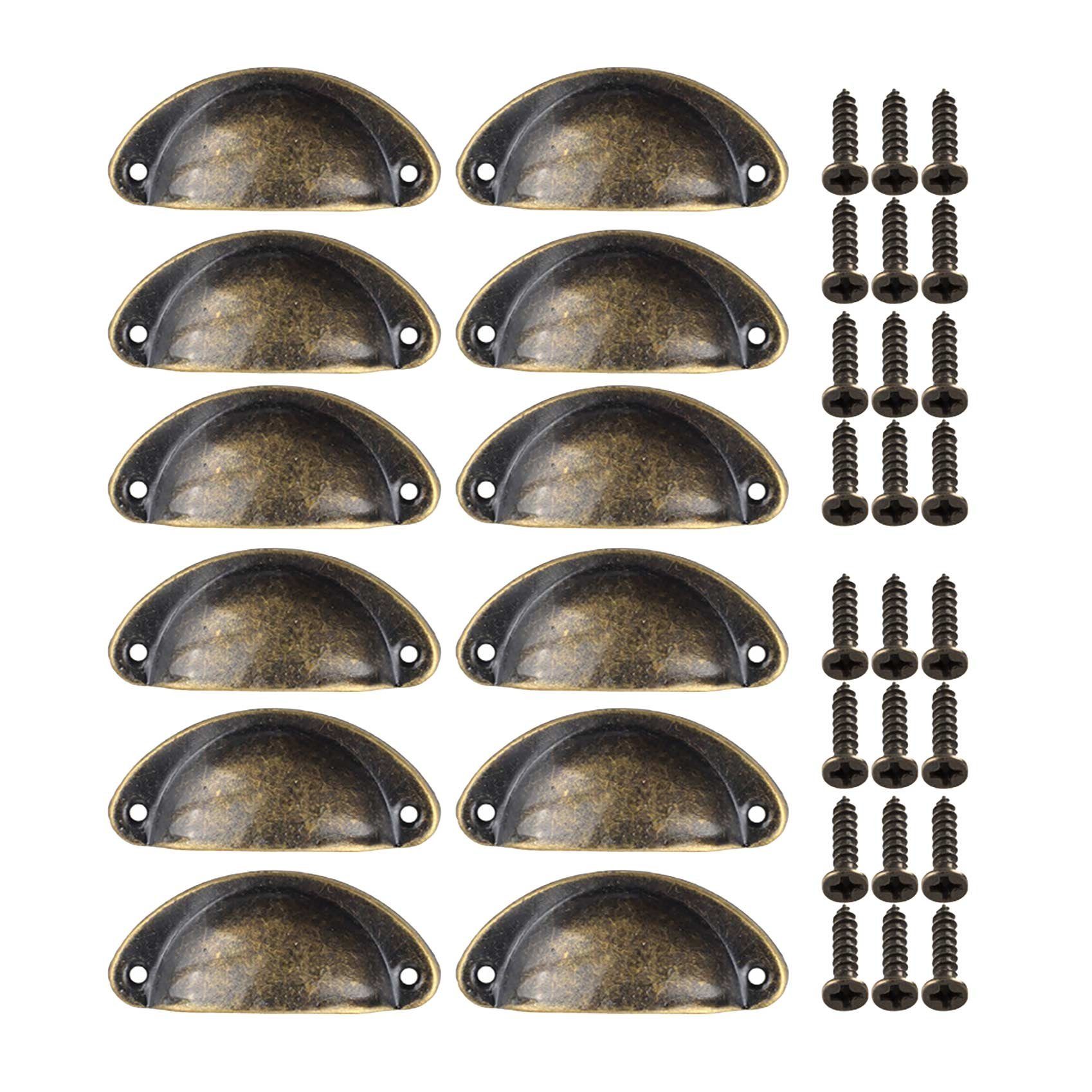 Muschelgriff Muschelgriffe inkl. 81x35mm, Schrauben 12 antik-bronze maDDma