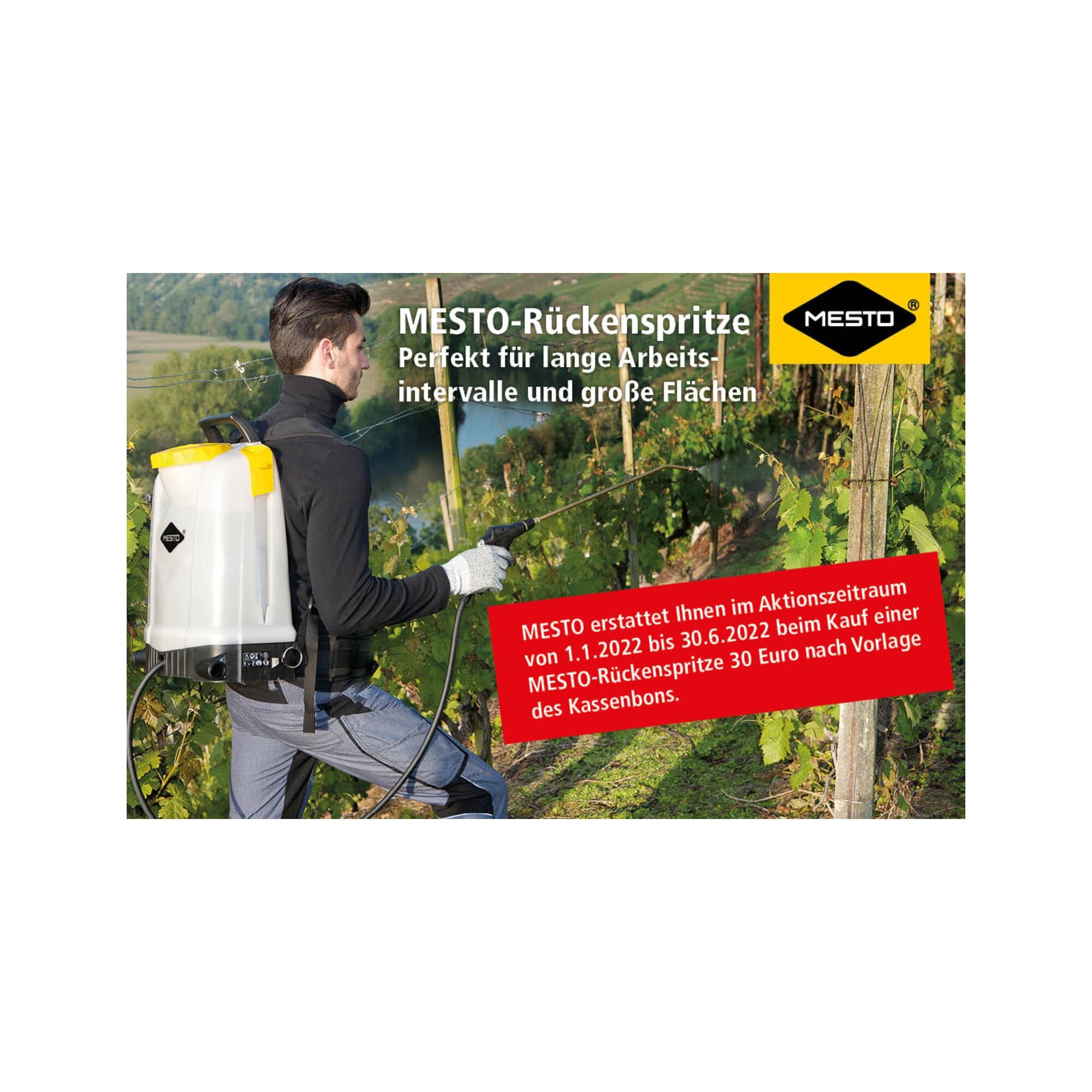 MESTO Drucksprühgerät MESTO RS185 Rückenspritze, 18,0 L, Kunststoffpumpe