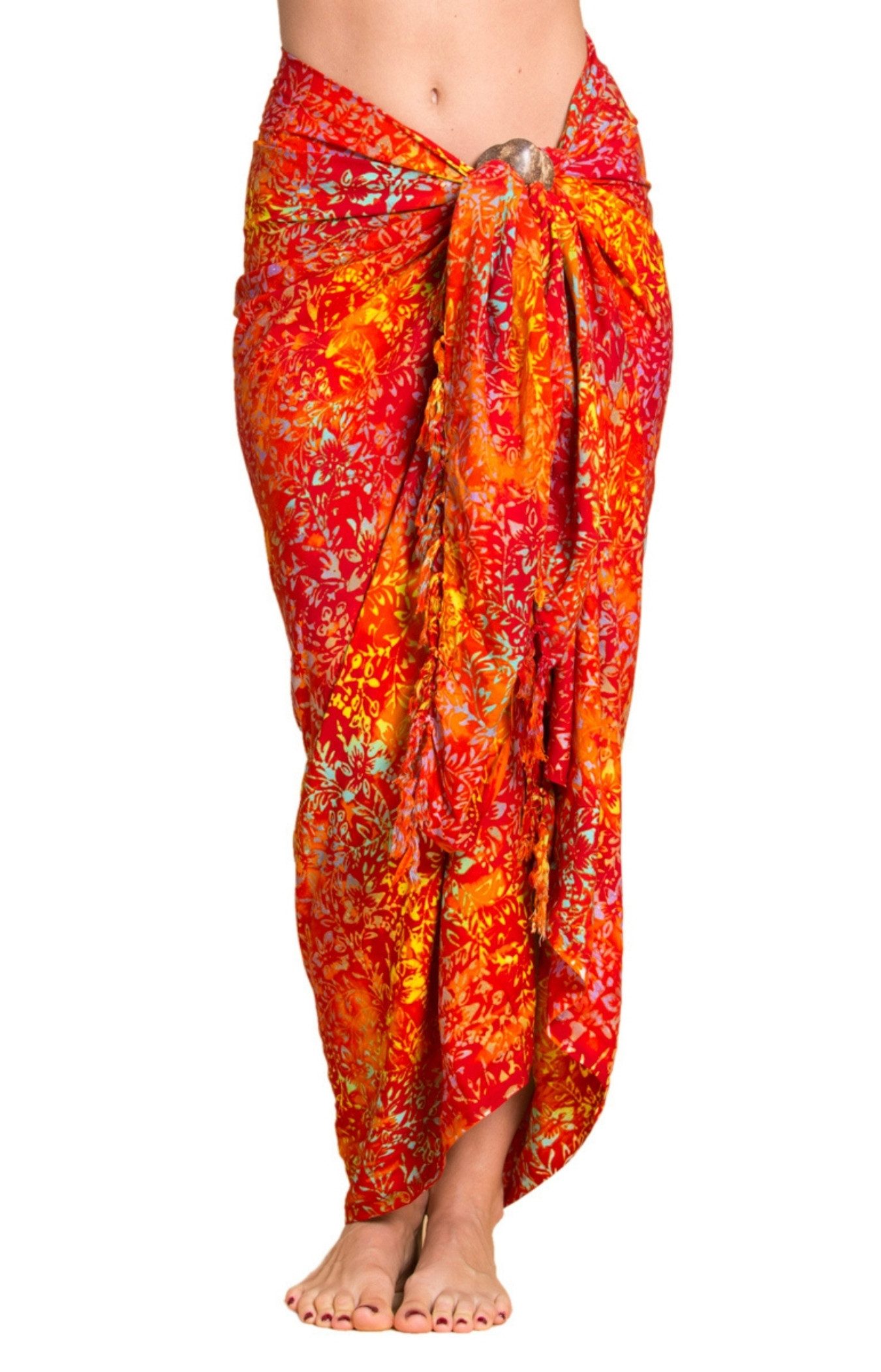 PANASIAM Sarong Pareo Tuch aus Viskose - blickdichtes Unisex Strandtuch & Wickelkleid, Viskose, in Größe L & XL - Wickelrock oder Bikini Cover-up für Damen & Herren