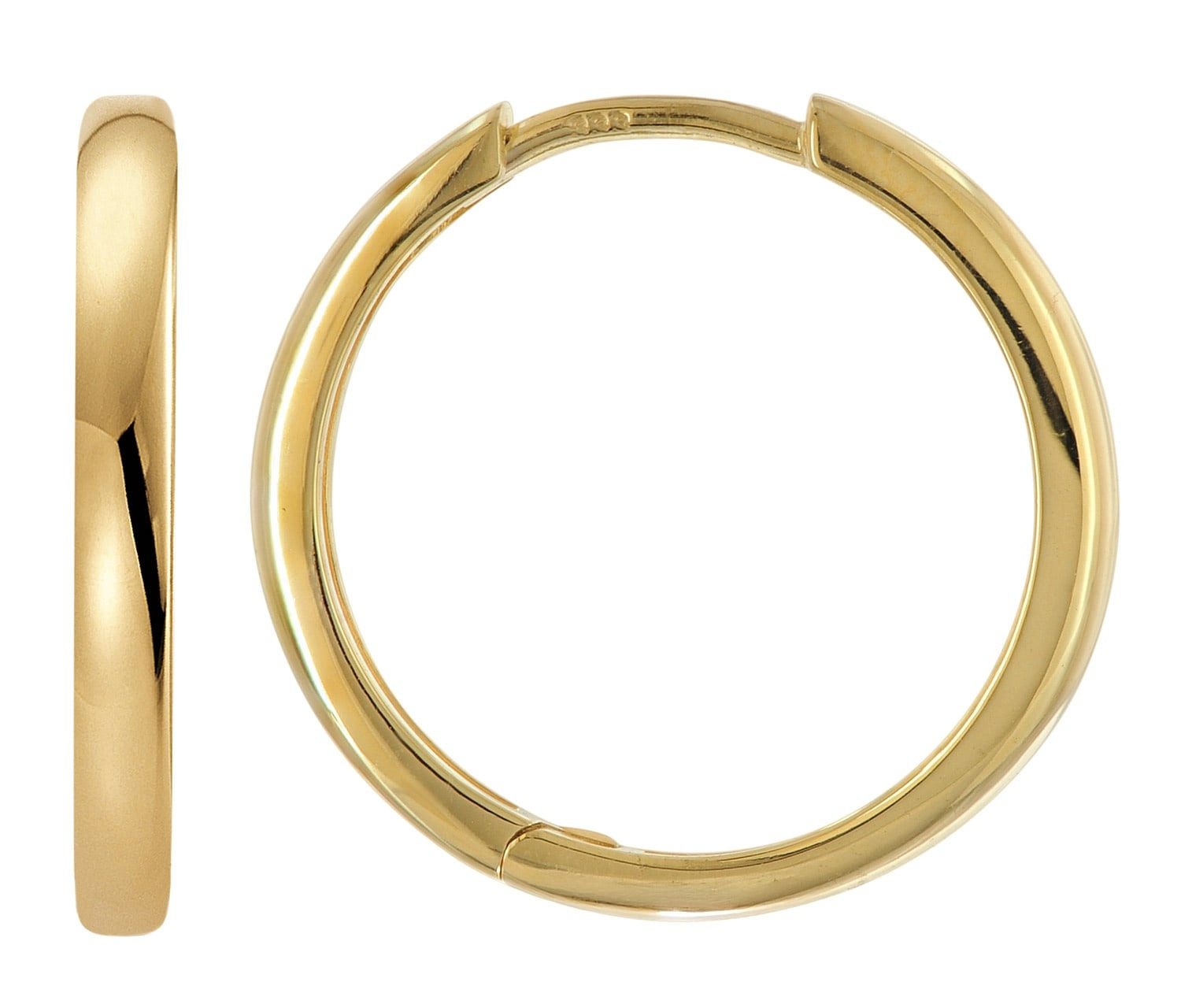 trendor Paar Creolen 21700, Klapp Gold 333/8K 18 x 2 mm