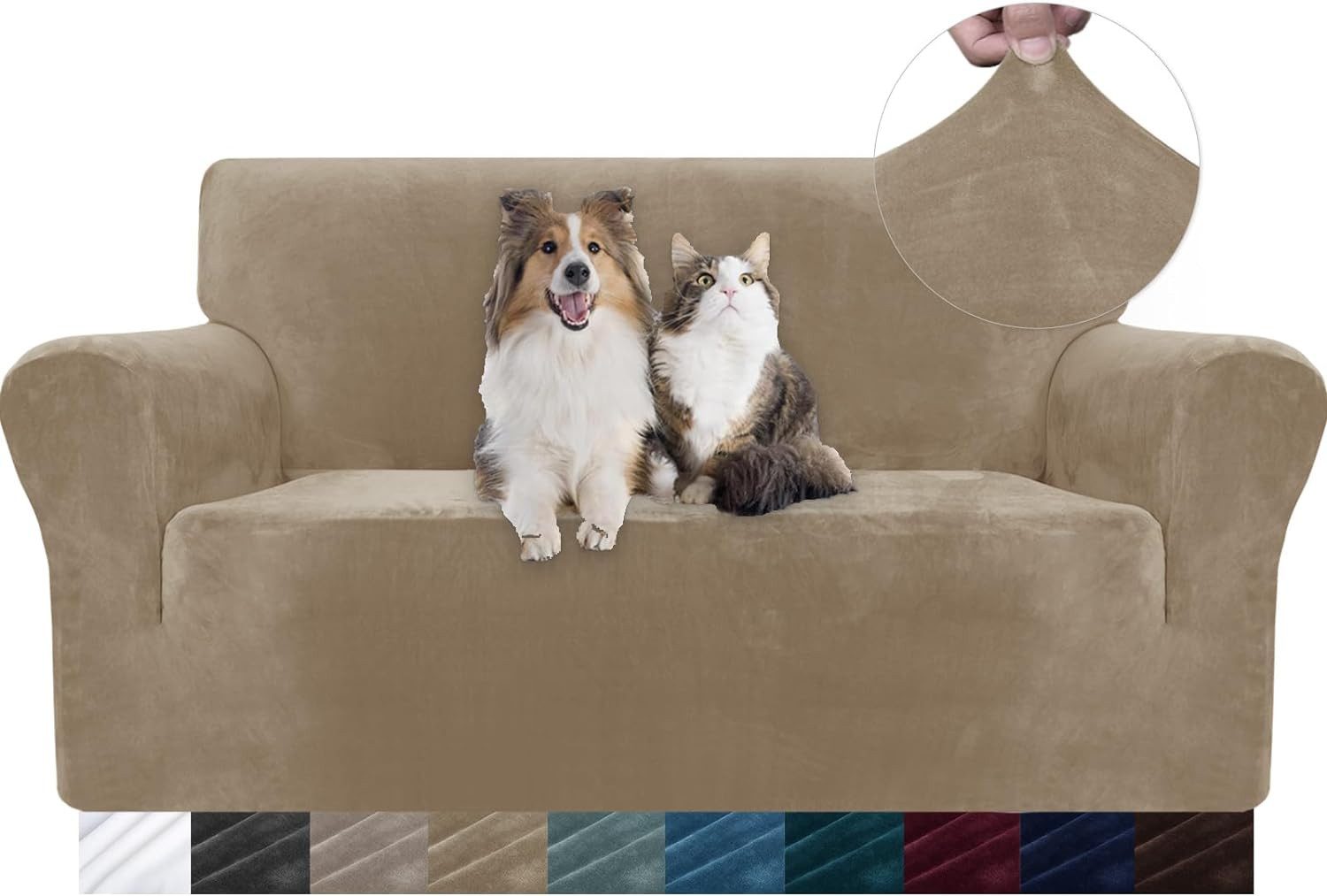 Coonoor Sofahusse 1/2/3/4 Sitzer Sofabezug, Modern Sofaüberwurf Elastische Couchbezug, waschbarer, mit Armlehne, Protector für Hunde Haustiere