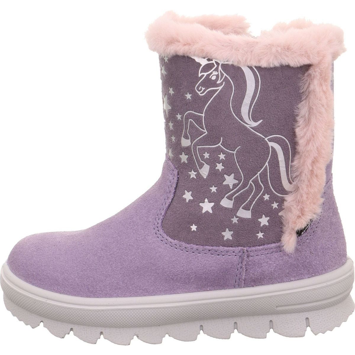 Superfit Flavia Winterstiefel Eleganter Winterstiefel mit Plüschkragen, wasserdichtem Veloursleder