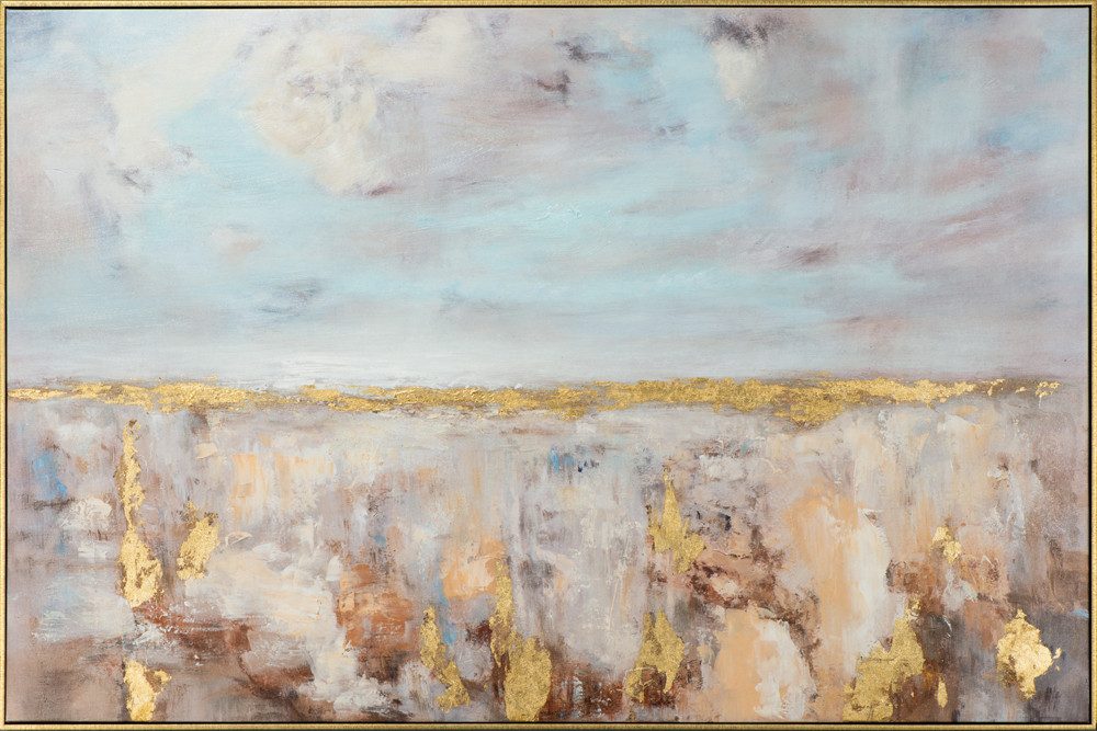 ArtUniverse Gemälde Goldener Horizont 80 x 120 cm, Abstrakt