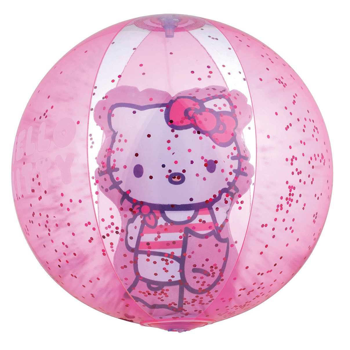Happy People Badespielzeug Strandball - Hello Kitty (29cm), mit 3D Motivfigur