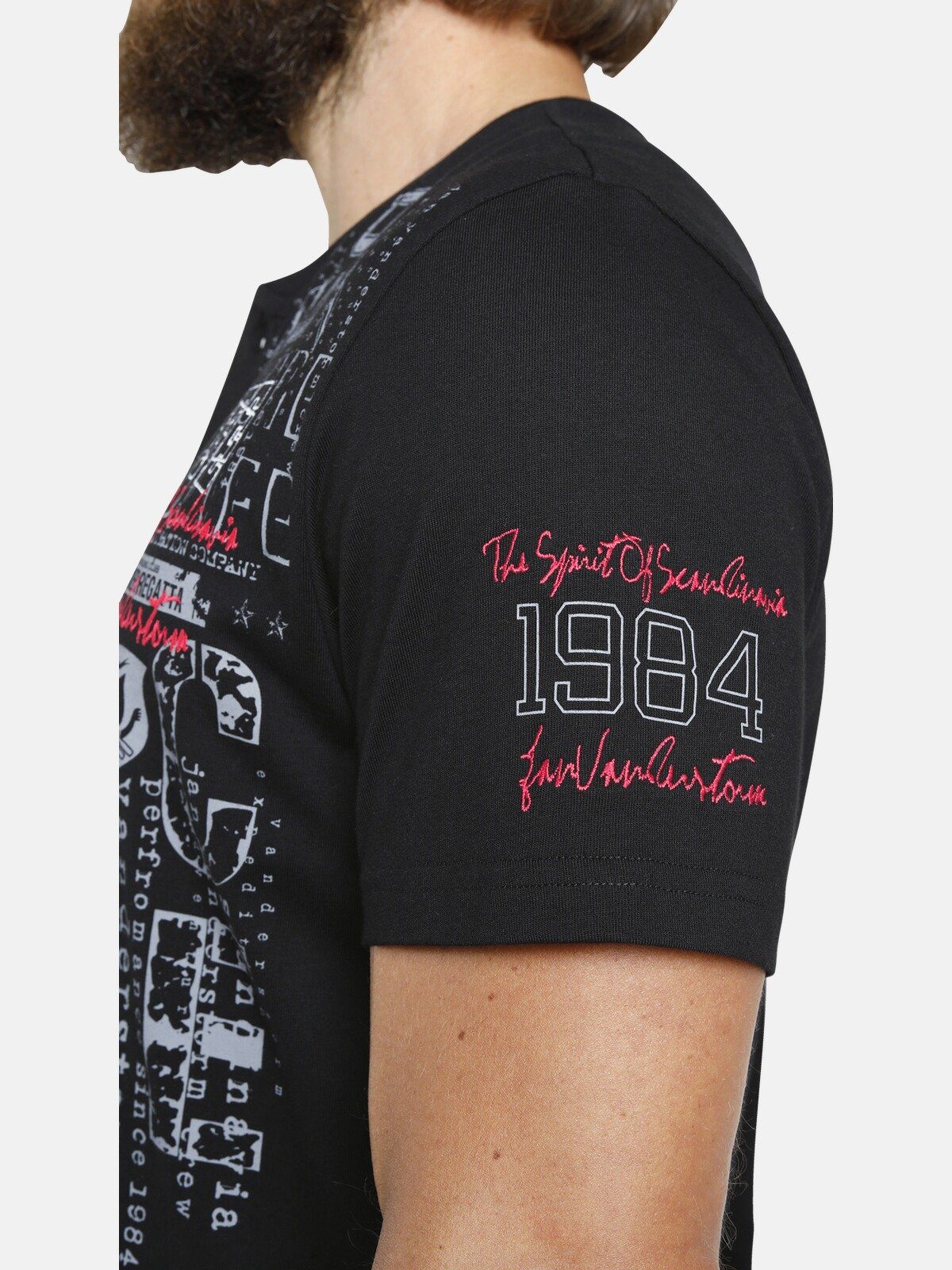 Jan Vanderstorm T-Shirt PAALE mit T-Shirt Serafinokragen