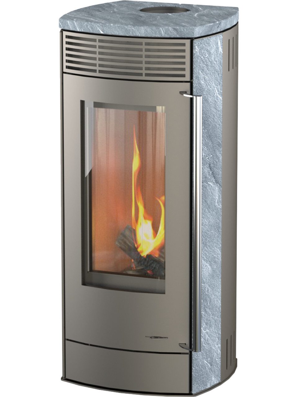 Thermia Kaminofen Thermia Kaminofen Alpha Naturstein grau 6 kW