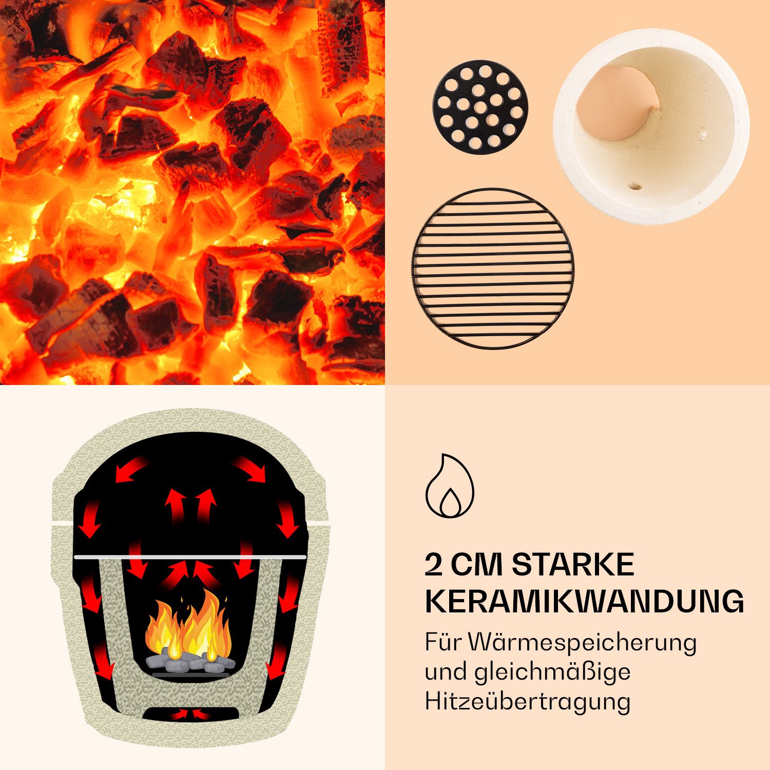 Klarstein Holzkohlegrill Princesize