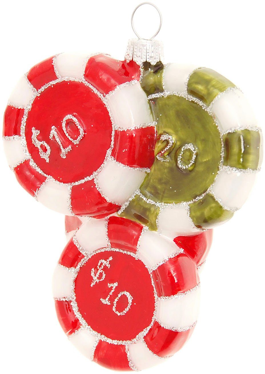 Christbaumschmuck Glasornament Jetons, Ø ca. 10 cm