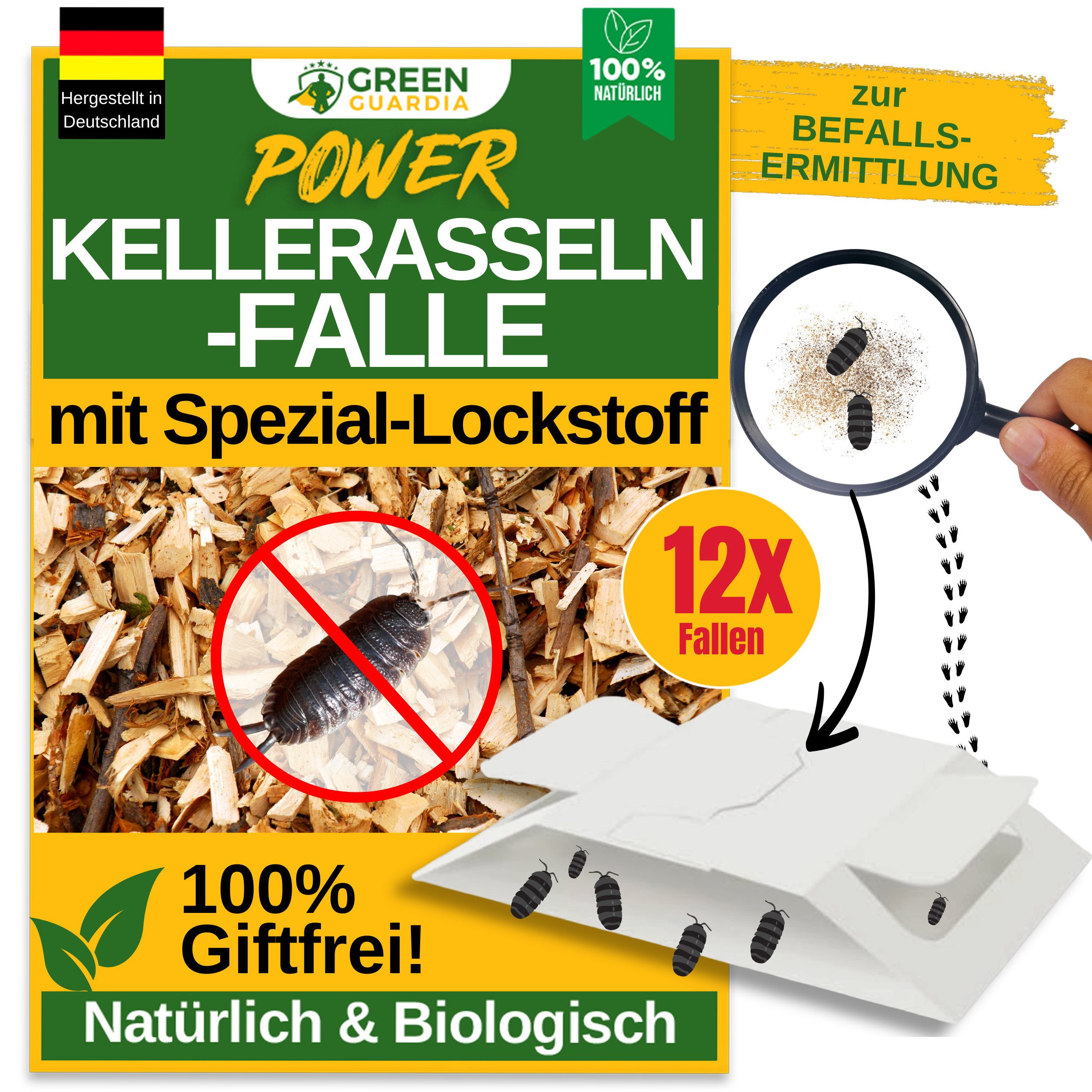 Insektenfalle Kellerasseln Falle mit Spezial-Lockstoff - insektizidfrei