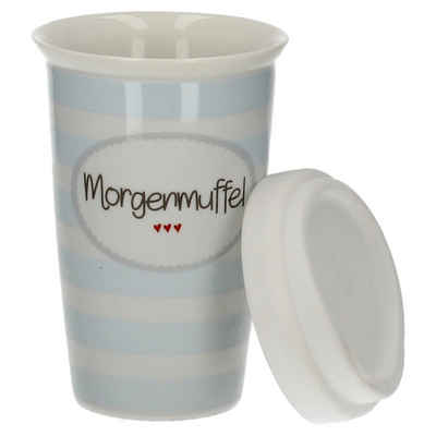 MEA LIVING Coffee-to-go-Becher »Morgenmuffel, 250 ml, CTGD-004«, Porzellan