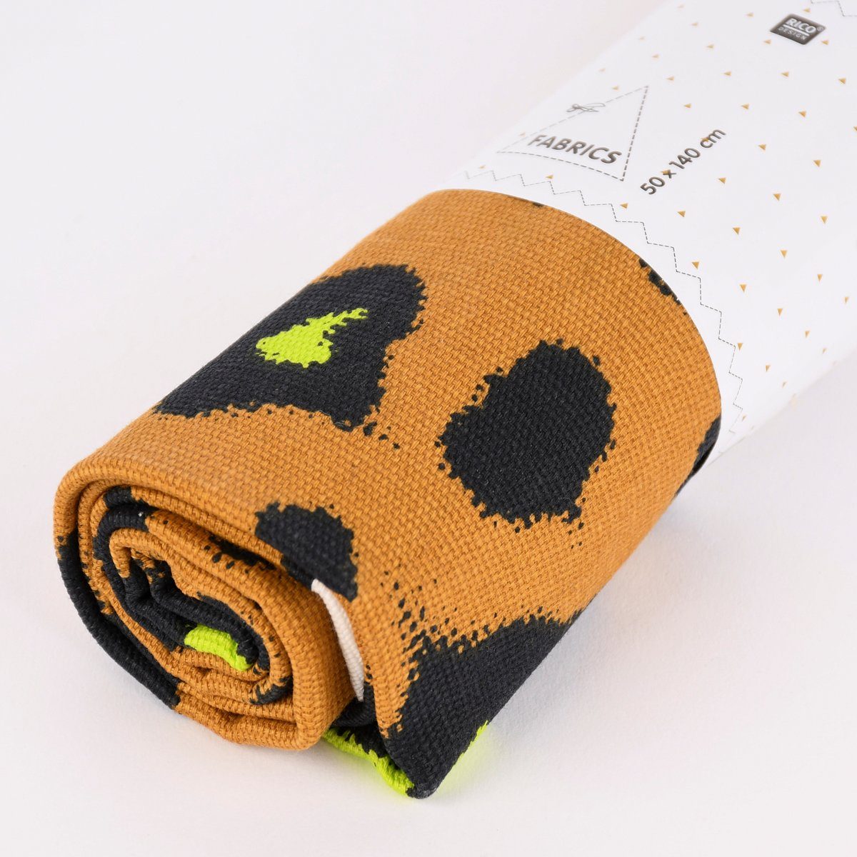 Thumbnail - Rico Design Stoff Rico Design Canvas Baumwollstoff karamellbraun schwarz grün 50x140cm