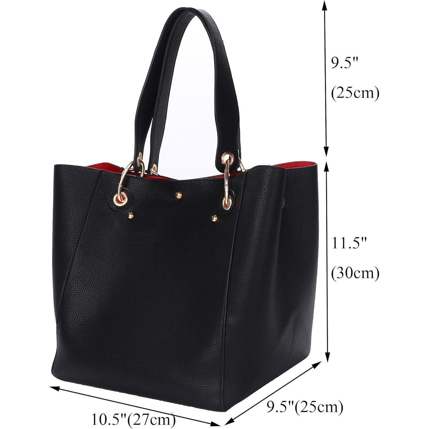 LuxusKollektion Henkeltasche Große Damen Henkeltasche Leder Schultertasche Shopper Handtasche A4