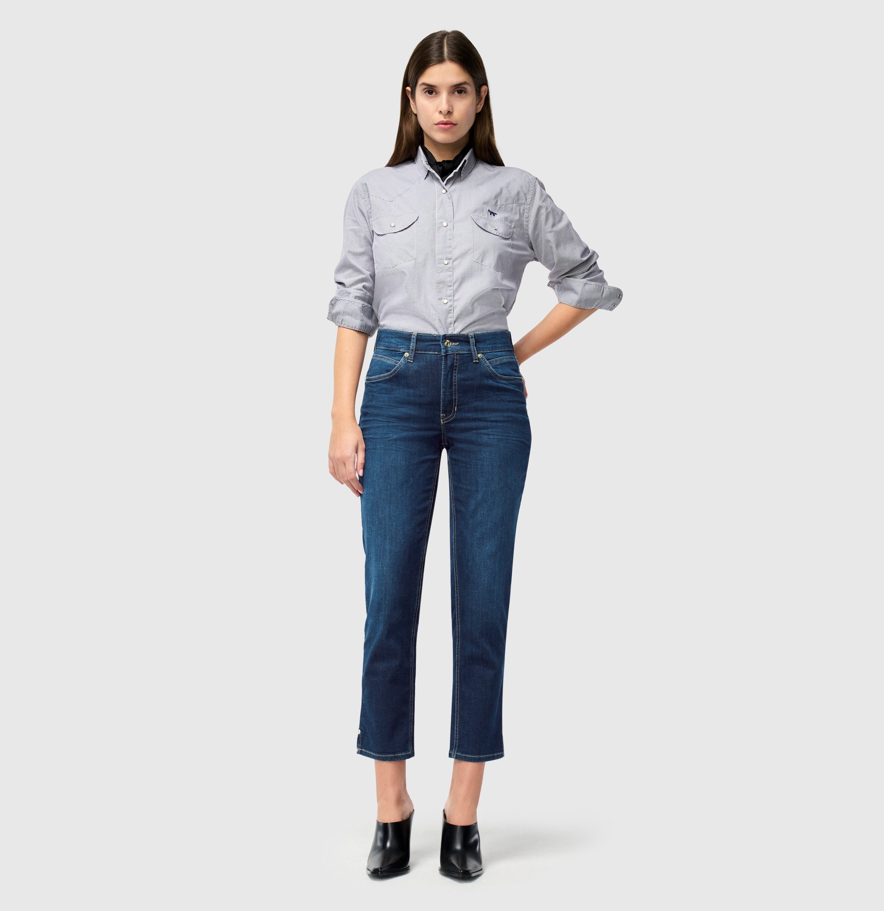 MAC Stretch-Jeans MAC MELANIE 7/8 new basic wash 5045-90-0352 D845 - ULTRALIGHT