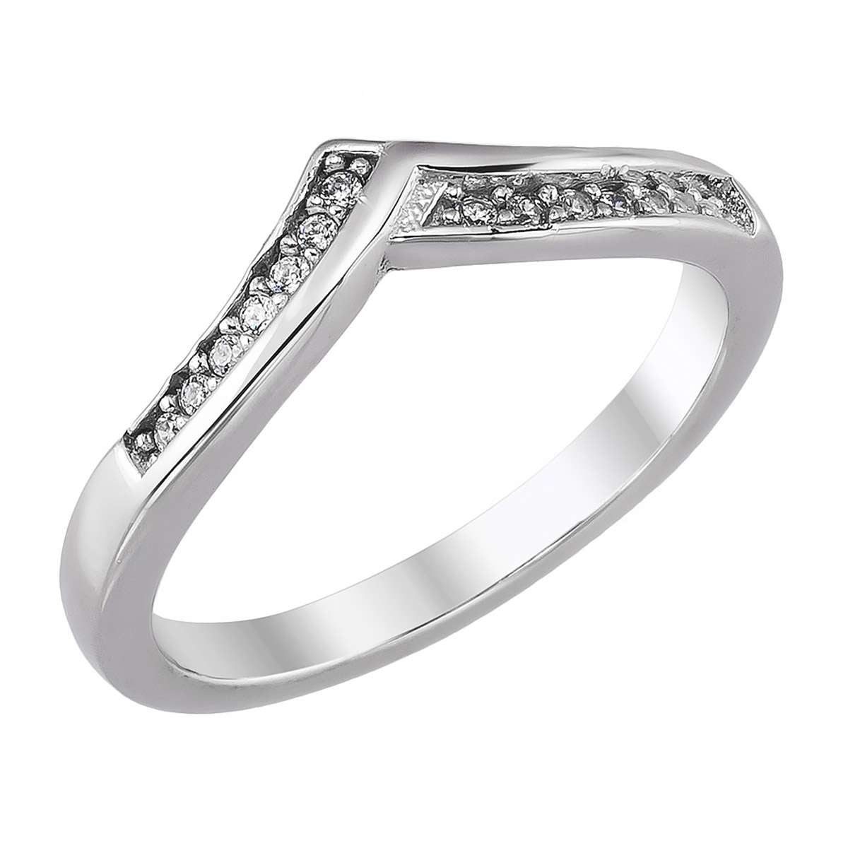 trendor Silberring 21786, Damenring 925 Silber Rhodiniert Zirkonia-Ring