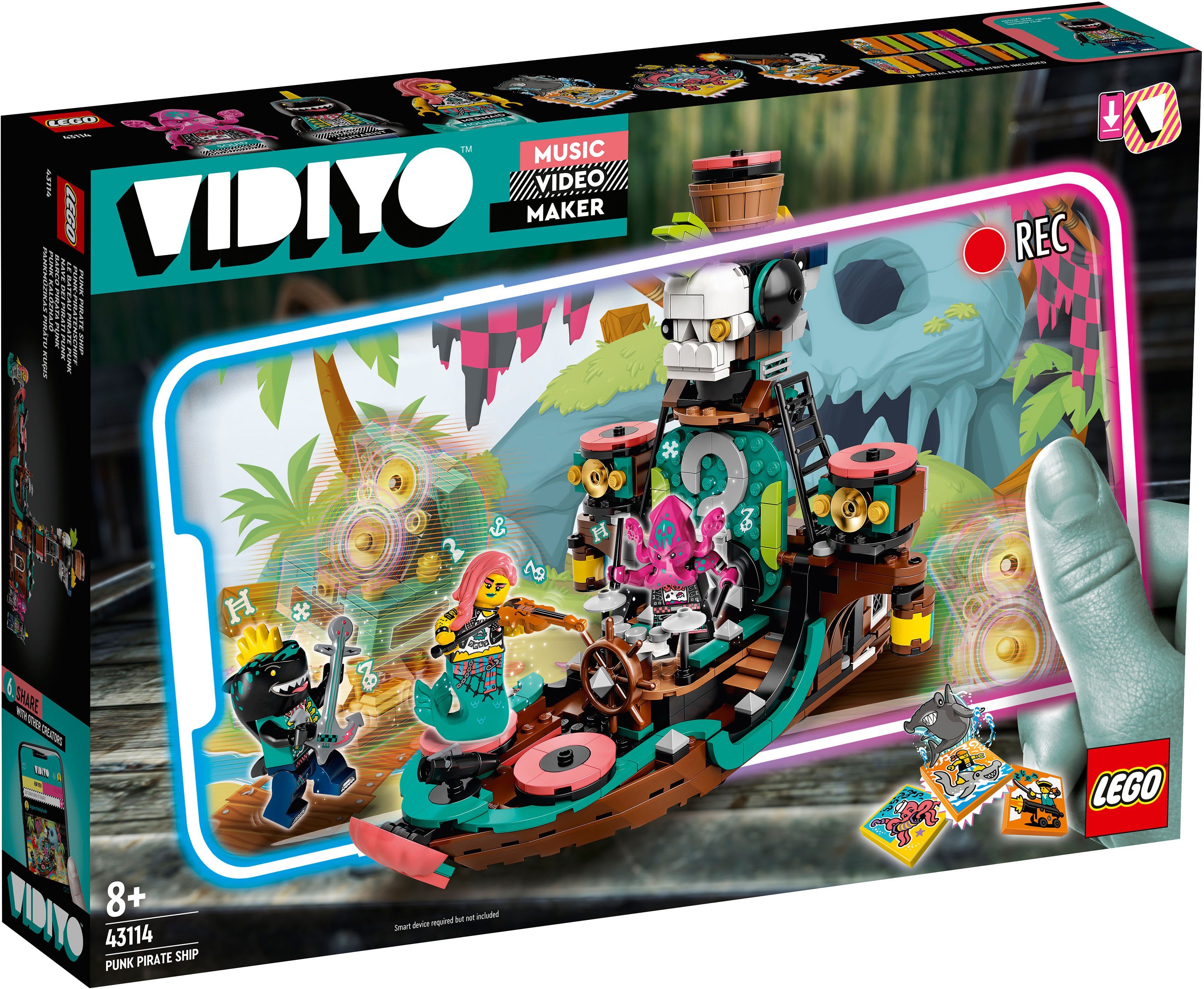 Image of LEGO® Konstruktionsspielsteine »Punk Pirate Ship (43114), LEGO® VIDIYO™«, (615 St), Made in Europe
