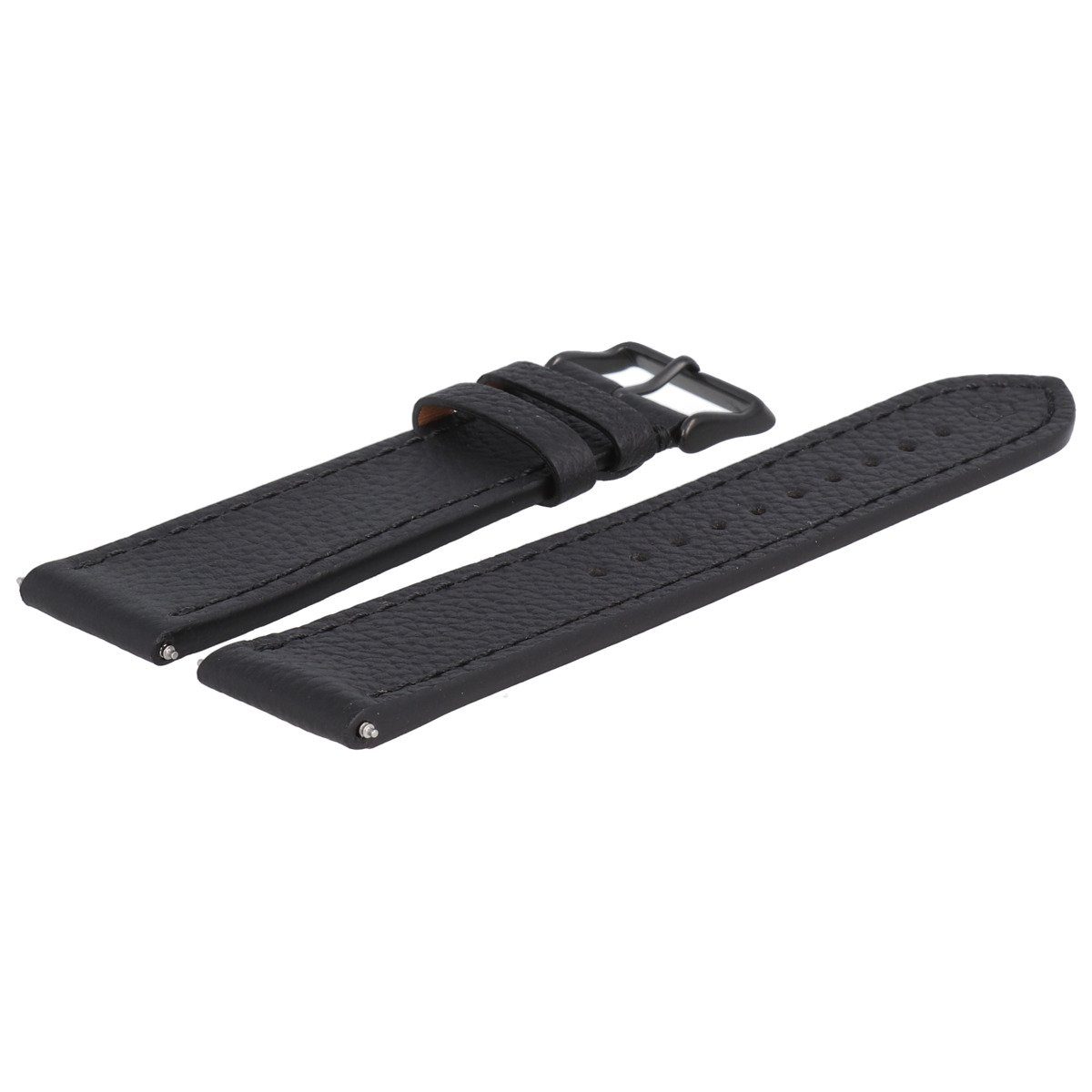 Victorinox Uhrenarmband 22mm Leder Schwarz 5544