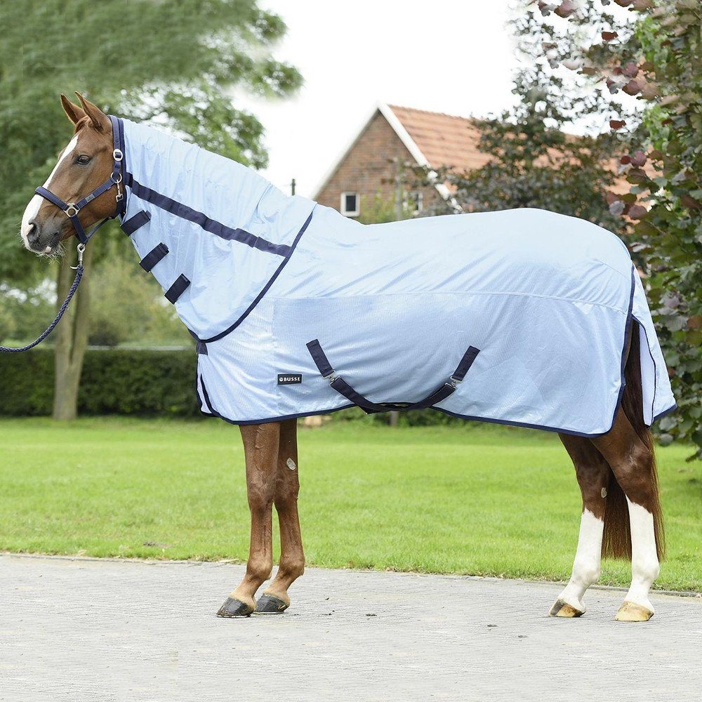 BUSSE Pferde-Fliegendecke Busse Paddock-Fliegendecke Sunshine II - Sky(Navy)