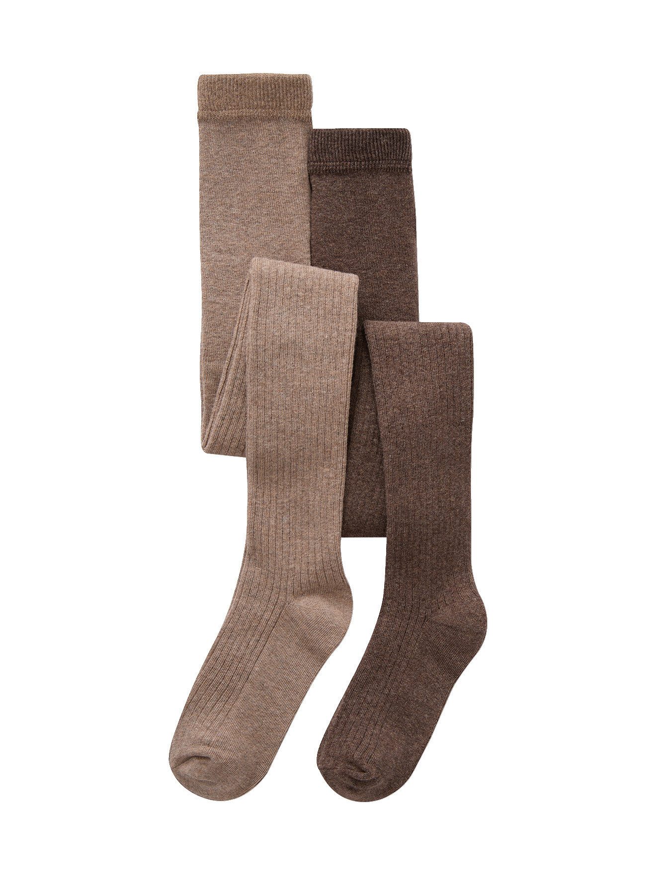 vertbaudet Strumpfhose Mädchen Strumpfhosen, Rippenstrick 2er-Pack